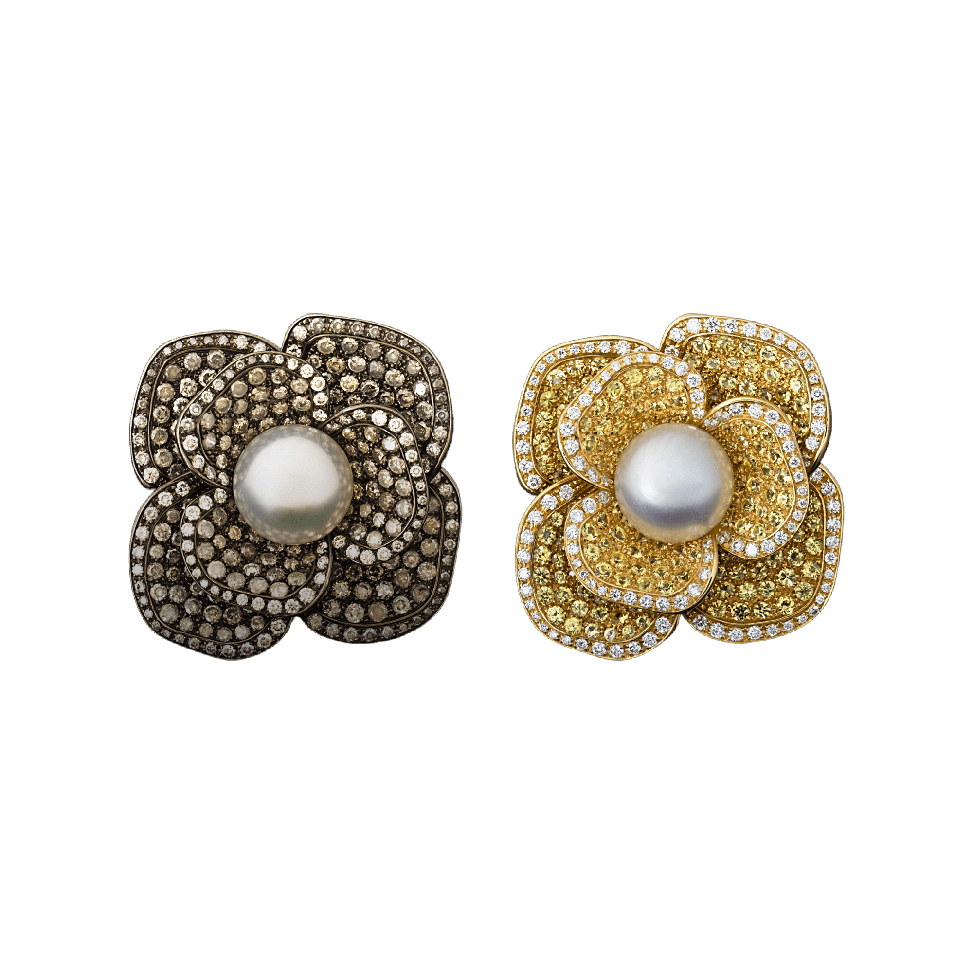 Golden South Sea Baroque Pearl Cocktail Rings