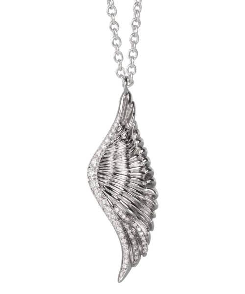 The Wing Necklace in White Gold