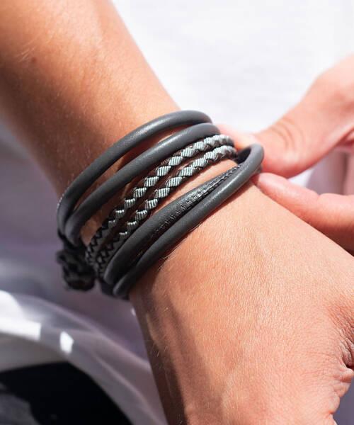 mixed woven bracelets khaki black for men