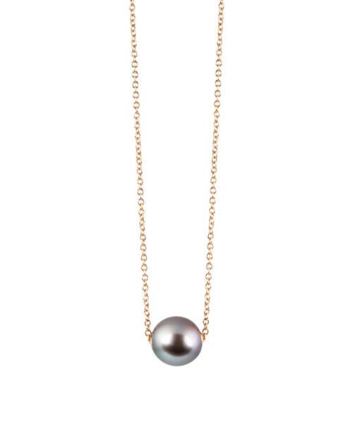 tahitian pearl necklace in 18K rose gold