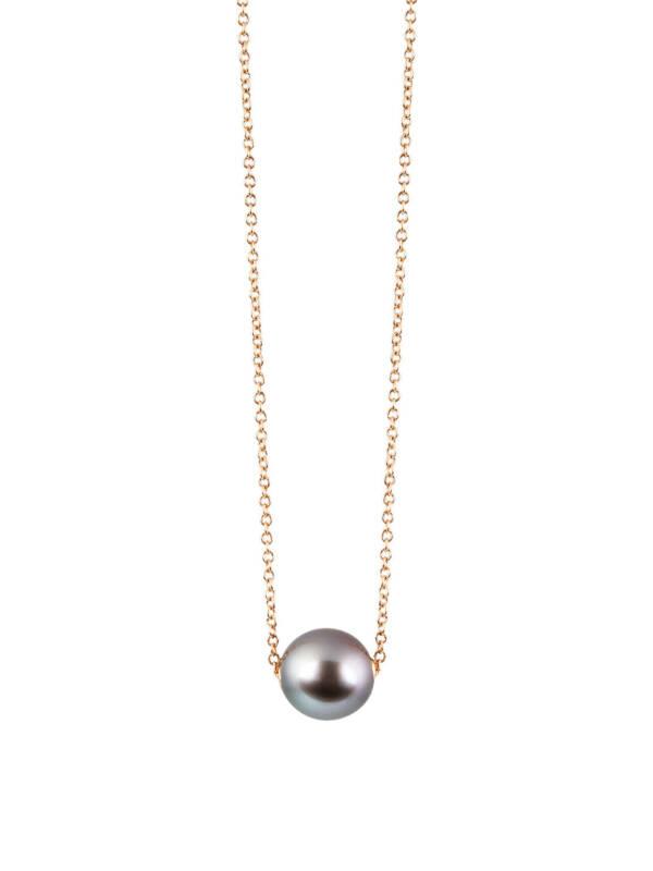tahitian pearl necklace in 18K rose gold