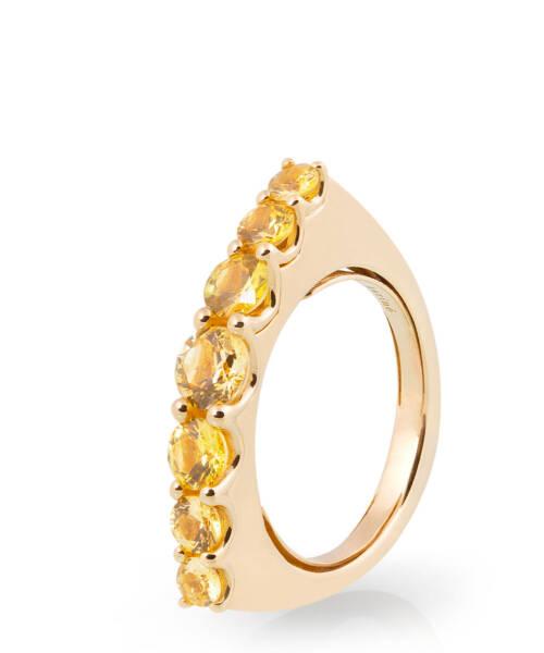 Simple Ring with Yellow Sapphires