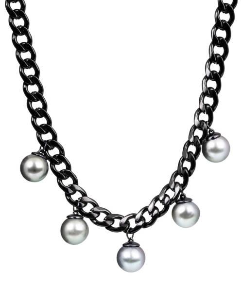 tahitian pearls stainless steel necklace