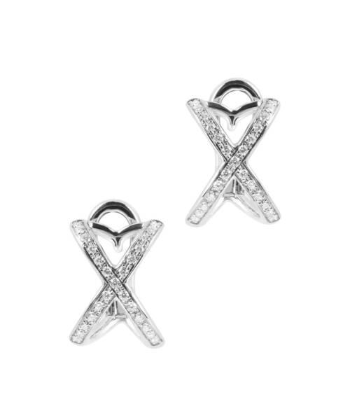 Small Tattoo Earrings In White Gold