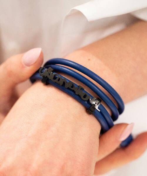Leather Bracelet Blue