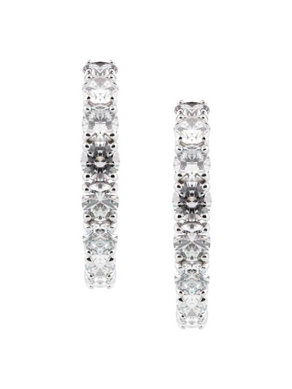 full diamond earrings with 18k carat white gold