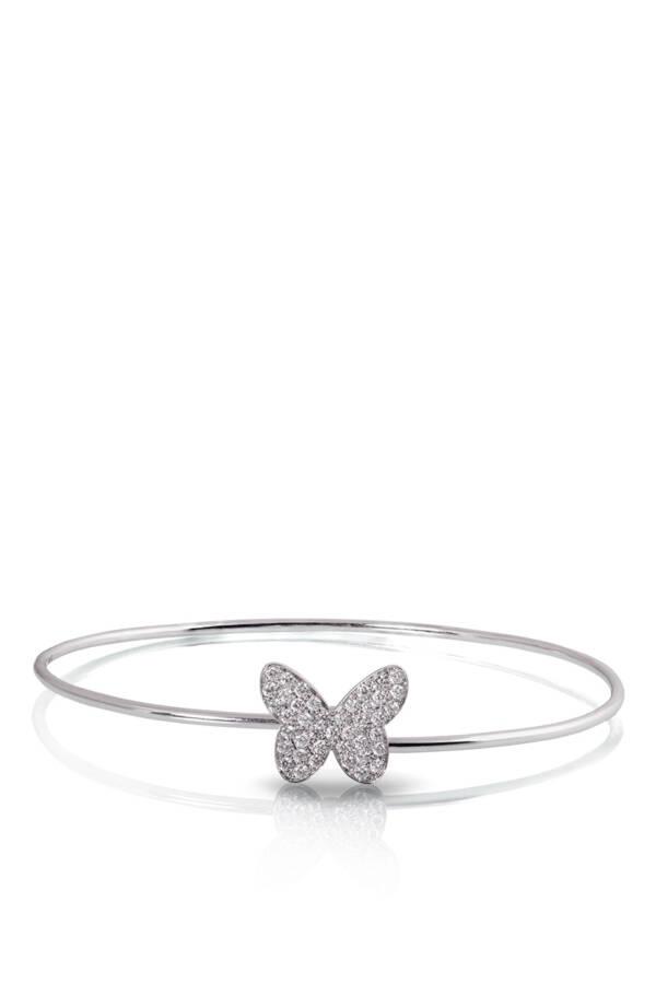 white gold butterfly bracelet with diamonds