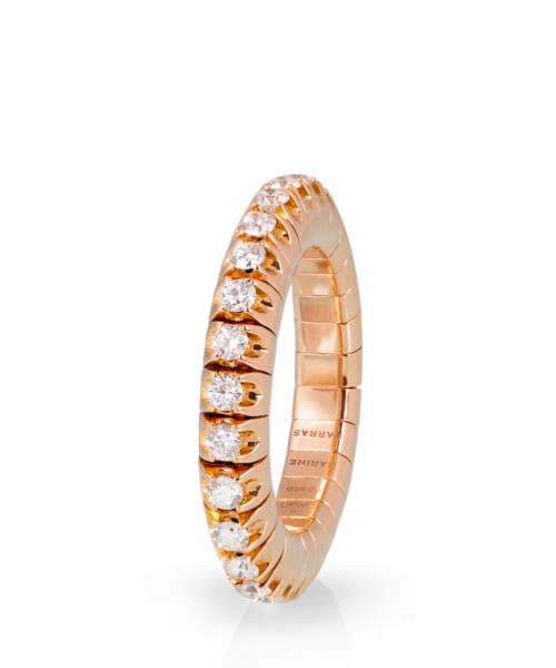 Adjustable Diamond Ring in Rose Gold