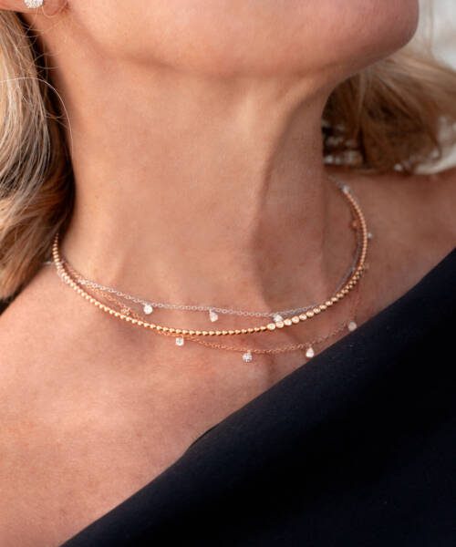 Choker Necklace in Rose Gold