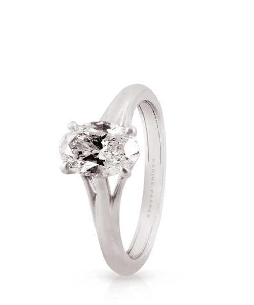 Kihlasõrmus Ovaal-Lõikega Teemant