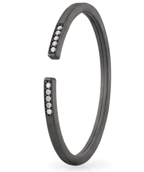 Titanium & Diamonds Bracelet in Black - Masculine