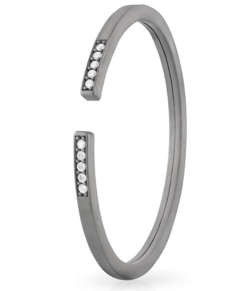 Titanium & Diamonds Bracelet in Gray - Masculine