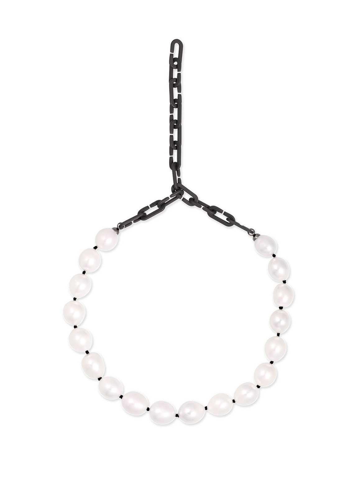 Pearl Necklace with Adjustable Titanium